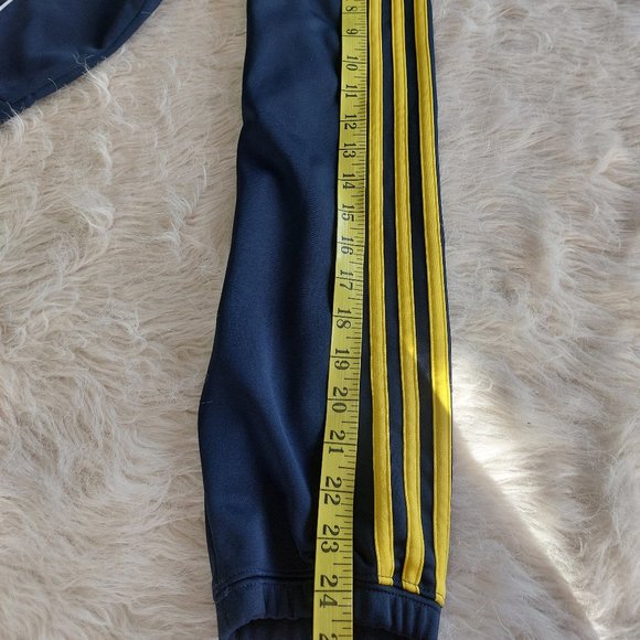 Adidas Men's blue-yellow Three Stripe Logo Full Zip Track Jacket Size: XL - Picture 12 of 12